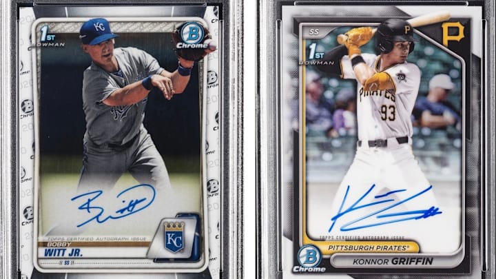 Konnor Griffin and Bobby Witt Jr Bowman Chrome 1st Autos