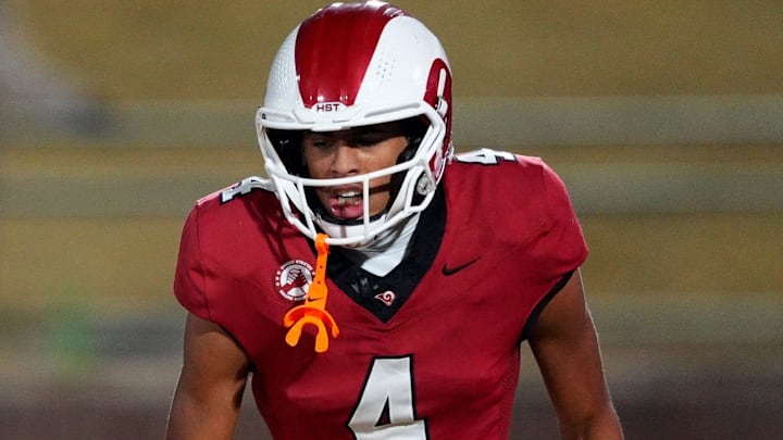 Owasso's Julius Wilson (4) celebrates a touchdown during the Class 6A I high school football championship game between Bixby and Owasso at Chad Richison Stadium in Edmond, Okla., Saturday, Dec. 6, 2025. Owasso's Julius Wilson (4) celebrates a touchdown during the Class 6A I high school football championship game between Bixby and Owasso at Chad Richison Stadium in Edmond, Okla., Saturday, Dec. 6, 2025.