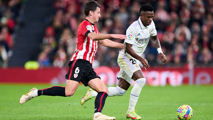 Real Madrid e Athletic Bilbao se despedem da LaLiga 2022/23 no gramado do Santiago Bernabéu. Real Madrid e Athletic Bilbao se despedem da LaLiga 2022/23 no gramado do Santiago Bernabéu.