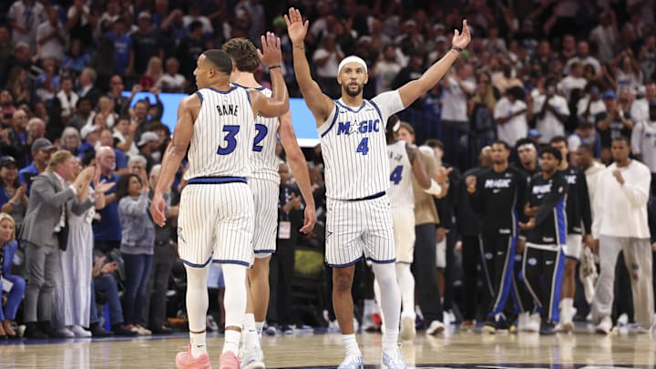 Orlando Magic guards Jalen Suggs and Desmond Bane will play in the final game of 2025 after being listed as questionable. Mandatory Credit: Nathan Ray Seebeck-Imagn Images