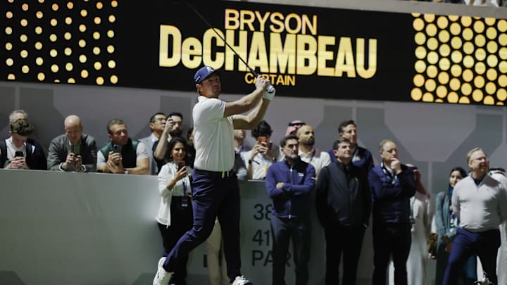 Bryson DeChambeau led at the midway mark of LIV Golf Singapore.