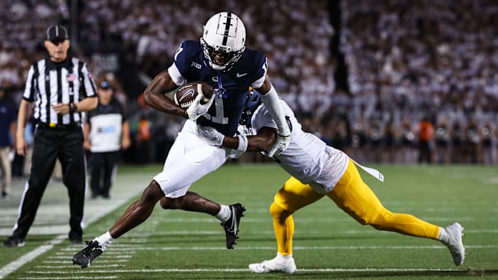 Montre Miller, who entered the transfer portal on Tuesday, makes a tackle against Penn State this past season.