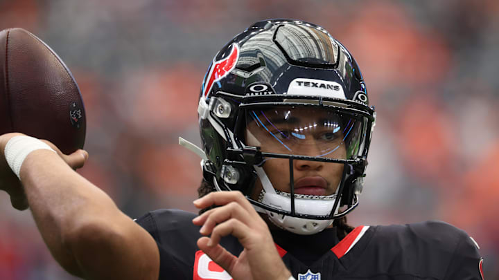 Stroud exited Week 9's loss to the Broncos early. Stroud exited Week 9's loss to the Broncos early.