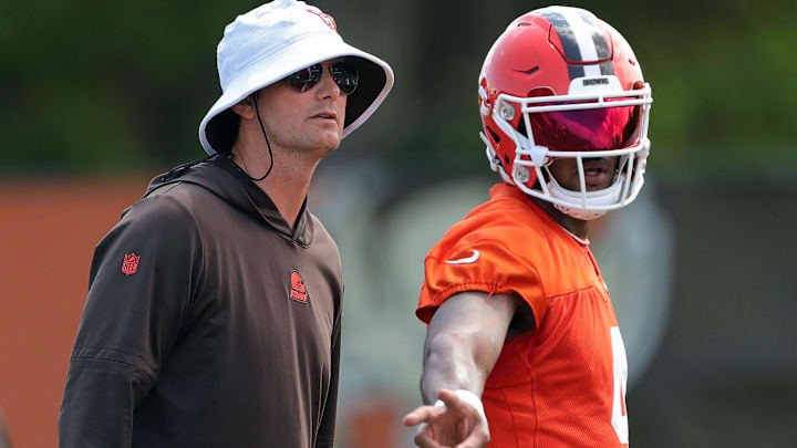 Browns QB Deshaun Watson was practicing on Tuesday. 