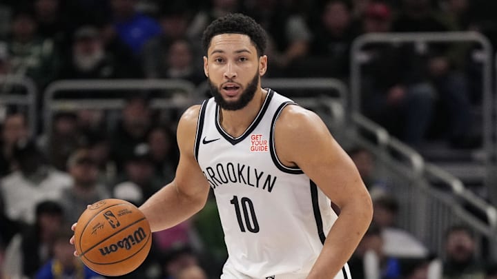 Dec 26, 2024; Milwaukee, Wisconsin, USA; Brooklyn Nets guard Ben Simmons (10) during the game against the Milwaukee Bucks at Fiserv Forum. Mandatory Credit: Jeff Hanisch-Imagn Images Dec 26, 2024; Milwaukee, Wisconsin, USA; Brooklyn Nets guard Ben Simmons (10) during the game against the Milwaukee Bucks at Fiserv Forum. Mandatory Credit: Jeff Hanisch-Imagn Images
