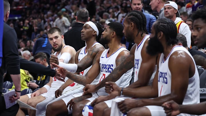 Ivica Zubac, Terance Mann, Paul George, Kawhi Leonard, James Harden, LA Clippers