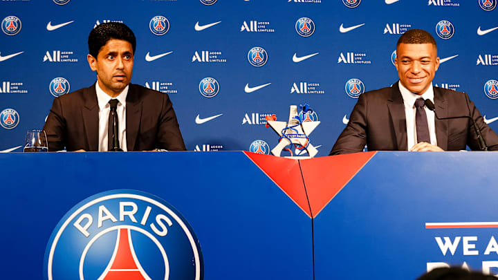 Kylian Mbappé y Nasser Al-Khelaifi 
