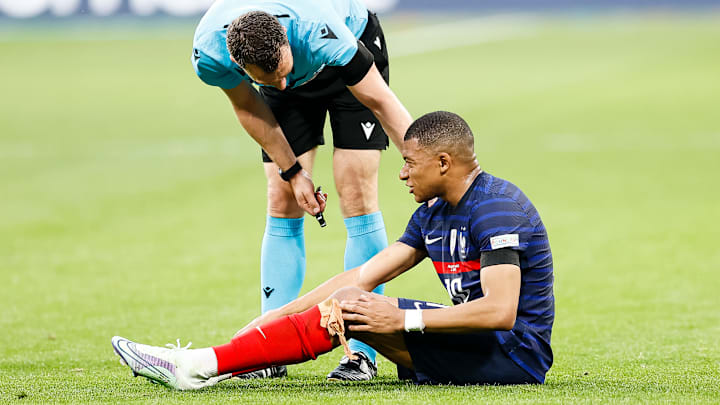 Kylian Mbappé lors du match face au Danemark.