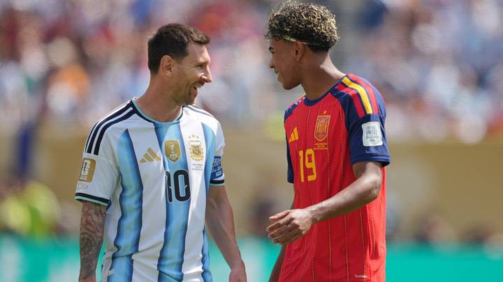 Lionel Messi, Lamine Yamal, Argentina vs España Lionel Messi, Lamine Yamal, Argentina vs España