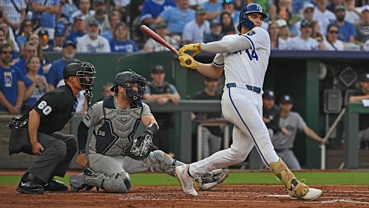 Jac Caglianone drives in a run
