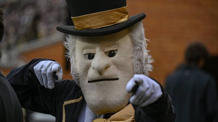 The Wake Forest Demon Deacon is widely regarded as a creepy mascot. Mandatory Credit: William Howard-USA TODAY Sports The Wake Forest Demon Deacon is widely regarded as a creepy mascot. Mandatory Credit: William Howard-USA TODAY Sports