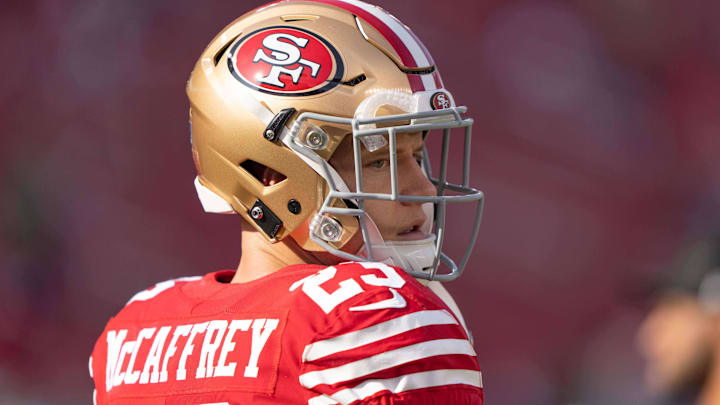 San Francisco 49ers running back Christian McCaffrey (23)