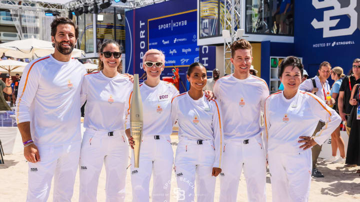 Paul Rabil, Sue Bird, Megan Rapinoe, Diana Flores, Shaun White and Xiaoxin Yang