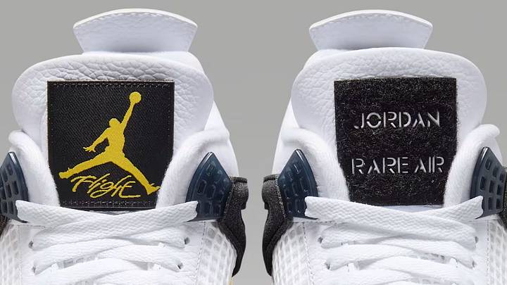 The Air Jordan 4 "Rare Air - Tour Yellow" colorway.