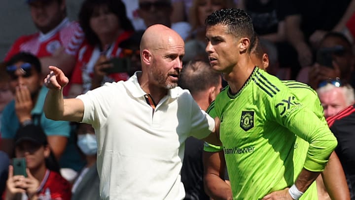 Erik Ten Hag y Cristiano Ronaldo