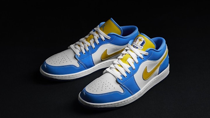 blue & yellow jordans