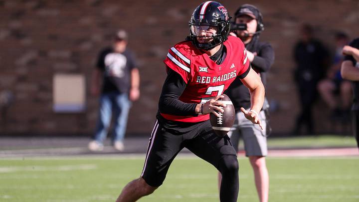 Texas Tech's Brendan Sorsby runs with the ball during the spring football game, Friday, April 17, 2026, at Jones AT&T Stadium. Texas Tech's Brendan Sorsby runs with the ball during the spring football game, Friday, April 17, 2026, at Jones AT&T Stadium.