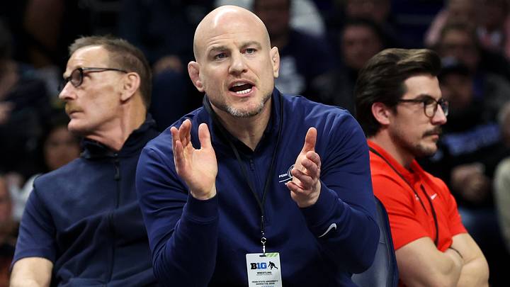 Penn State Nittany Lions wrestling head coach Cael Sanderson Penn State Nittany Lions wrestling head coach Cael Sanderson
