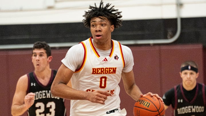 Bergen Catholic #0 Julius Avent, Ridgewood #23 Tyler Nesland and #4 Johnny Jackson. Ridgewood boys basketball hosts Bergen Catholic in a game on Tuesday, Jan. 28, 2025. Bergen Catholic #0 Julius Avent, Ridgewood #23 Tyler Nesland and #4 Johnny Jackson. Ridgewood boys basketball hosts Bergen Catholic in a game on Tuesday, Jan. 28, 2025.