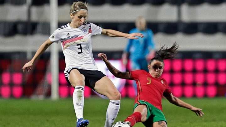 Wie hier Kathrin-Julia Henrich ließen die deutschen Damen die Portugiesinnen zumeist links liegen.