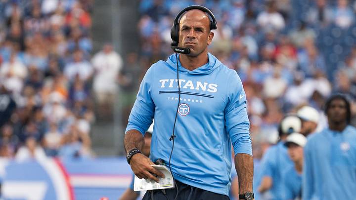 Aug 29, 2026; Nashville, Tennessee, USA; Tennessee Titans head coach Robert Saleh walks the sideline against the Chicago Bears during the first half at Nissan Stadium. Mandatory Credit: Steve Roberts-Imagn Images Aug 29, 2026; Nashville, Tennessee, USA; Tennessee Titans head coach Robert Saleh walks the sideline against the Chicago Bears during the first half at Nissan Stadium. Mandatory Credit: Steve Roberts-Imagn Images