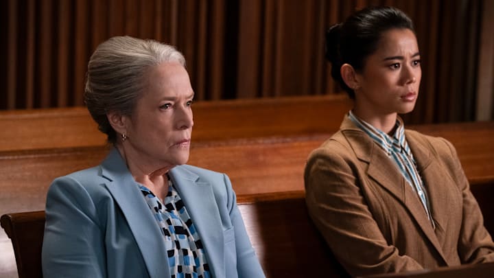 Matlock – Pictured (L-R): Kathy Bates as “Madeline Matlock” and Leah Lewis as “Sarah Franklin” Matlock – Pictured (L-R): Kathy Bates as “Madeline Matlock” and Leah Lewis as “Sarah Franklin”