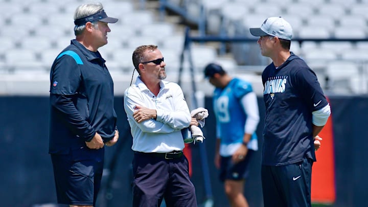 Jacksonville Jaguars head coach Doug Pederson, VP of player health and performance Jeff Ferguson. Jacksonville Jaguars head coach Doug Pederson, VP of player health and performance Jeff Ferguson.