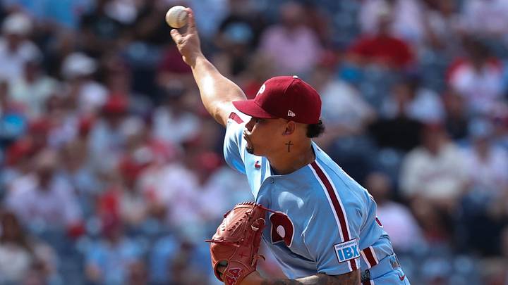 Sep 10, 2026; Philadelphia, Pennsylvania, USA; Philadelphia Phillies pitcher Jhoan Duran (59) throws a pitch during the ninth inning against the Houston Astros at Citizens Bank Park. Mandatory Credit: Bill Streicher-Imagn Images