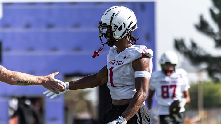 Texas Tech’s Micah Hudson practices for the fall season, Wednesday, July 31, 2024 at the Sports Performance Center.