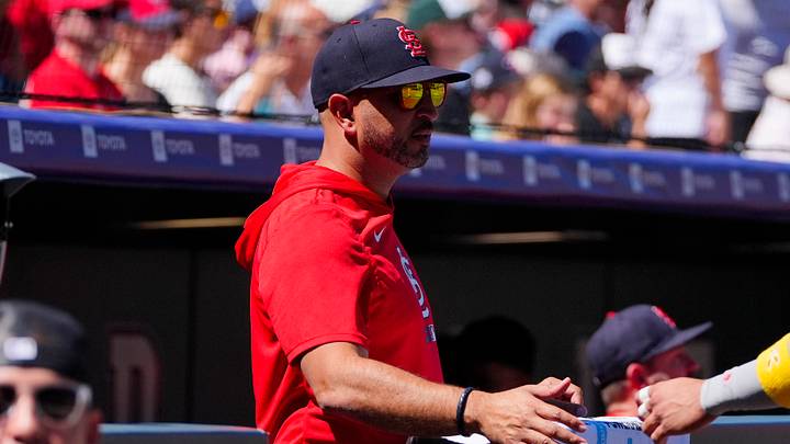 Sep 5, 2026; Denver, Colorado, USA; St. Louis Cardinals manager Oliver Marmol (37) looks on during the first inning against the Colorado Rockies at Coors Field. Mandatory Credit: Ron Chenoy-Imagn Images Sep 5, 2026; Denver, Colorado, USA; St. Louis Cardinals manager Oliver Marmol (37) looks on during the first inning against the Colorado Rockies at Coors Field. Mandatory Credit: Ron Chenoy-Imagn Images