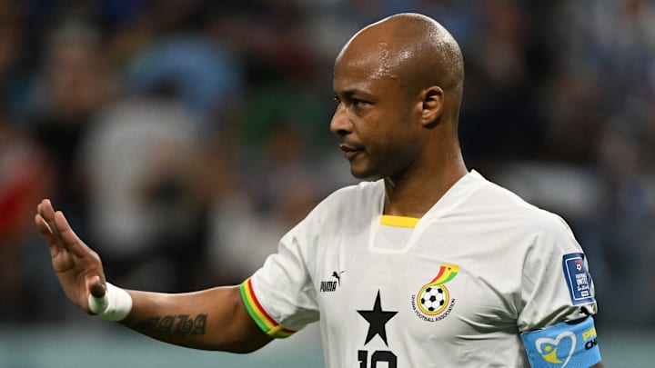 André Ayew et son frère Jordan ont été rempkacés à la mi-temps face à l'Uruguay. André Ayew et son frère Jordan ont été rempkacés à la mi-temps face à l'Uruguay.