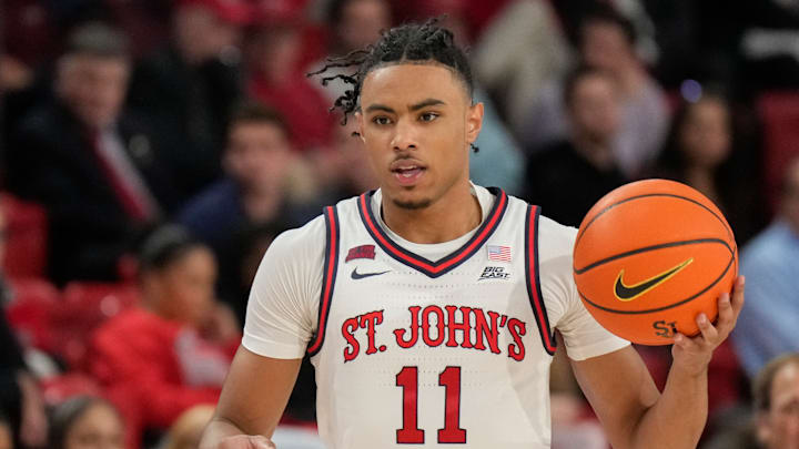 Fordham v St. John's; St. John's basketball guard Jaiden Glover
