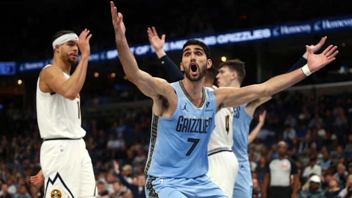 Nov 19, 2024; Memphis, Tennessee, USA; Memphis Grizzlies forward Santi Aldama (7) : Petre Thomas-Imagn Images