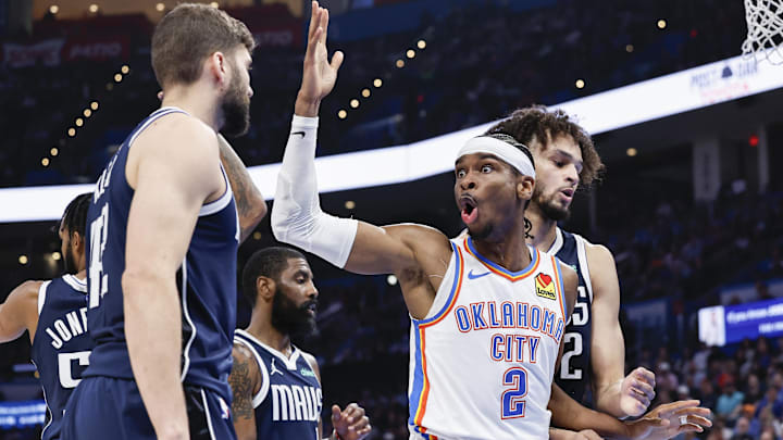 Mar 14, 2024; Oklahoma City, Oklahoma, USA; Oklahoma City Thunder guard Shai Gilgeous-Alexander (2)