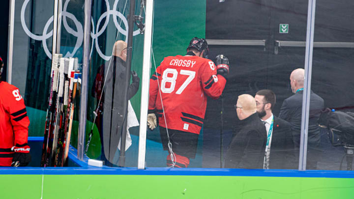 Sidney Crosby limped to the locker room during Canada’s quarterfinal and will now miss the semifinal. Sidney Crosby limped to the locker room during Canada’s quarterfinal and will now miss the semifinal.