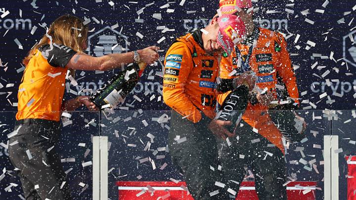 El australiano Oscar Piastri tras su triunfo en Miami. El australiano Oscar Piastri tras su triunfo en Miami.