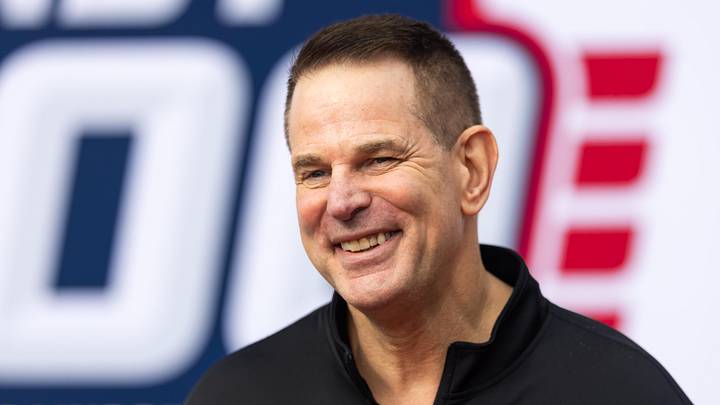 May 24, 2026; Indianapolis, Indiana, USA; Indiana Football has coach Curt Cignetti on the red carpet prior to the 110th running of the Indianapolis 500 at Indianapolis Motor Speedway. Mandatory Credit: Mark J. Rebilas-Imagn Images
