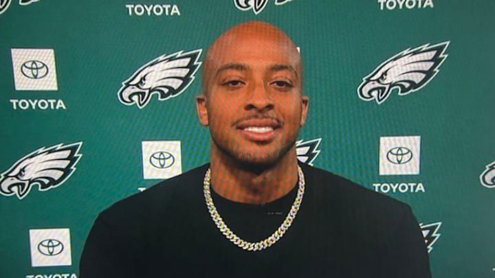 New Eagles EB A.J. Dillon met reporters via conference call on March 14, 2025. New Eagles EB A.J. Dillon met reporters via conference call on March 14, 2025.