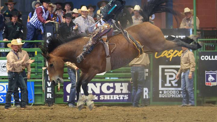 Bareback riding action Bareback riding action