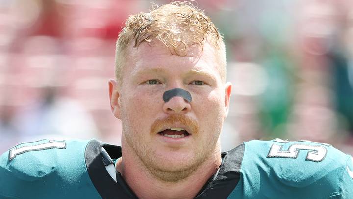 Philadelphia Eagles center Cam Jurgens. Mandatory Credit: Kim Klement Neitzel-Imagn Images