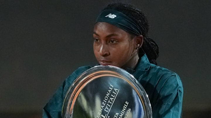 Coco Gauff after losing to Elina Svitolina in the 2026 Italian Open final.