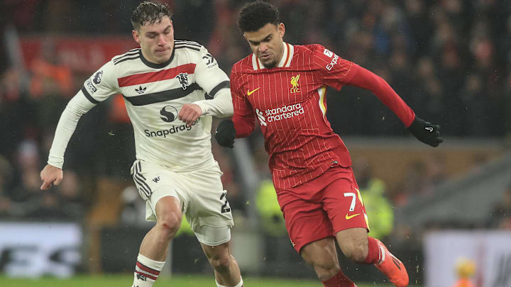 Both Rasmus Hojlund and Luis Diaz played their part in a marvellous spectacle at Anfield on Sunday evening. Both Rasmus Hojlund and Luis Diaz played their part in a marvellous spectacle at Anfield on Sunday evening.