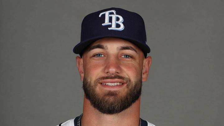 Feb 19, 2026; PortCharlotte, FL, USA; Tampa Bay Rays pitcher Brody Hopkins (88) poses for a photo during media day at Mandatory Credit: Kim Klement Neitzel-Imagn Images