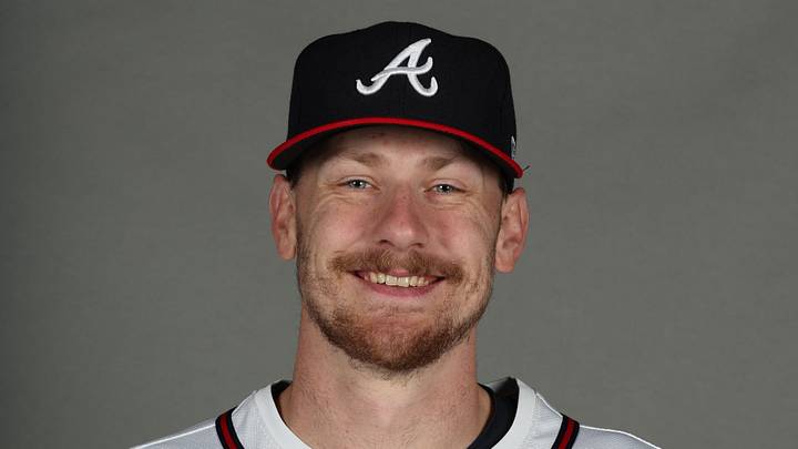 Feb 20, 2026; North Port FL, USA;  Atlanta Braves catcher Sean Murphy (12) poses for a photo during media day at CoolToday Park. Mandatory Credit: Kim Klement Neitzel-Imagn Images