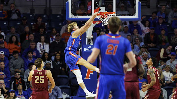 Florida Gators forward Thomas Haugh had 20 points with 13 rebounds. Florida Gators forward Thomas Haugh had 20 points with 13 rebounds.