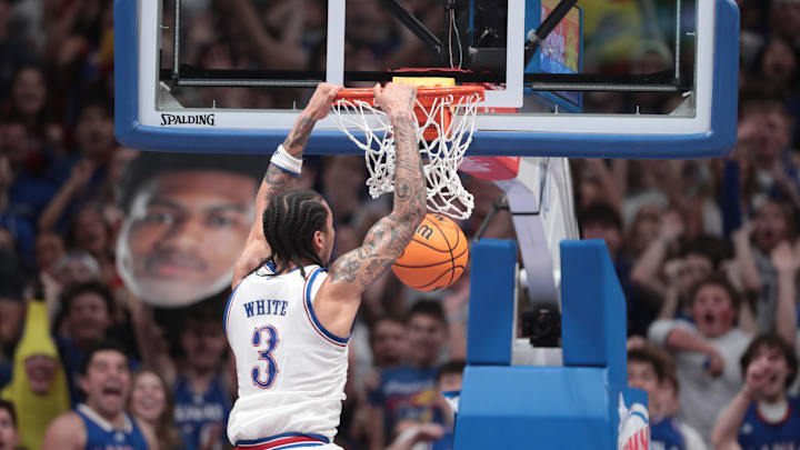 Kansas Jayhawks guard Tre White (3) 