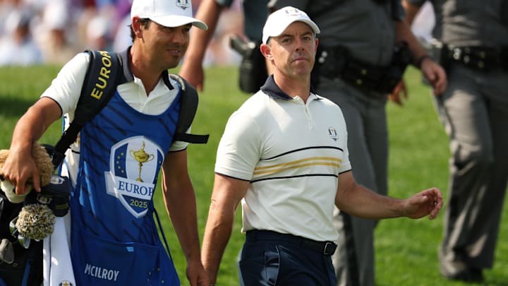 Rory McIlroy shared a nice moment with Keegan Bradley's kids shortly after the Ryder Cup ended on Sunday.