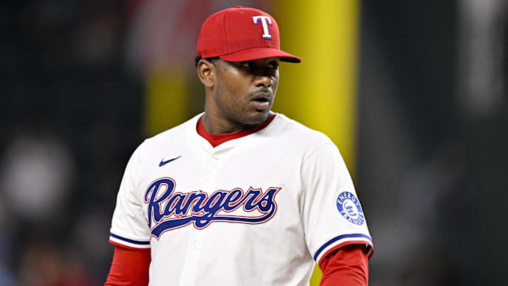 Texas Rangers starting pitcher Kumar Rocker.
