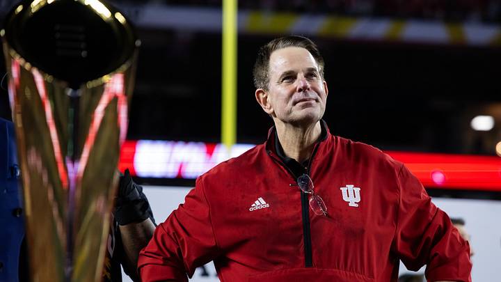 Indiana Hoosiers head coach Curt Cignetti after defeating the Miami Hurricanes in the College Football Playoff National Championship game at Hard Rock Stadium. 