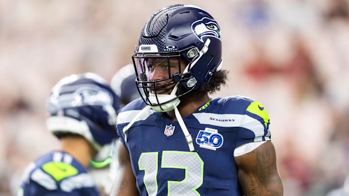 Sep 25, 2025; Glendale, Arizona, USA; Seattle Seahawks linebacker Ernest Jones IV (13) against the Arizona Cardinals at State Farm Stadium. Sep 25, 2025; Glendale, Arizona, USA; Seattle Seahawks linebacker Ernest Jones IV (13) against the Arizona Cardinals at State Farm Stadium.